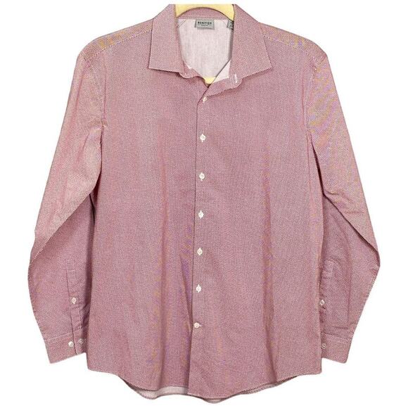Kenneth Cole Reaction Slim Fit Check Shirt XL - Essential Style Long Sleeve Top - Picture 1 of 10